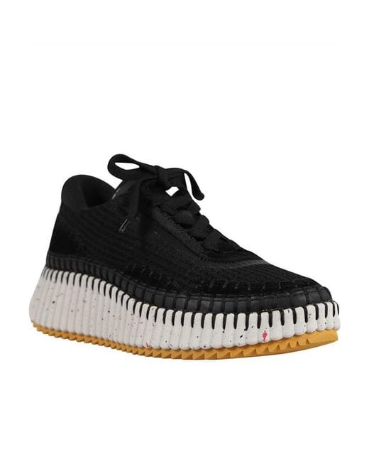 Chloé Black Chloé Nama Lace-Up Sneakers