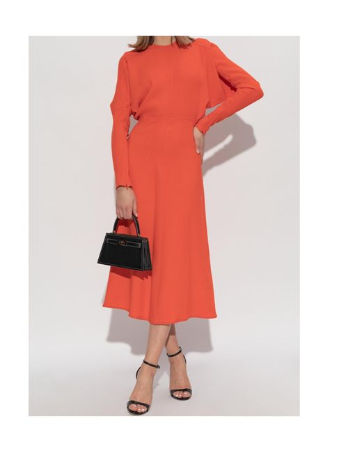 Victoria Beckham Red Midi Dresses