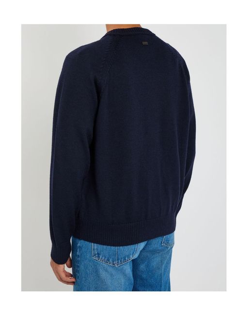 Tod's Blue Wool Sweater for men