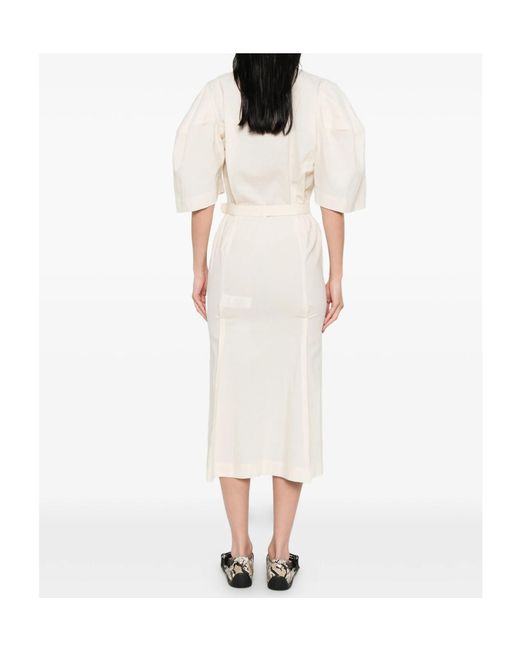 Vivienne Westwood White Belted Loop Midi Dress
