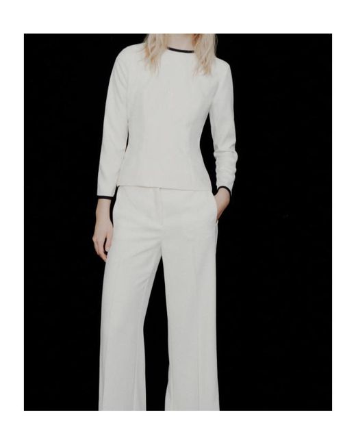 Marella White Envers Satin Blouse