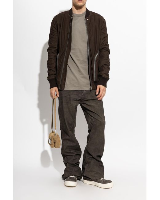 Rick Owens Brown High-Top Zip Sneakers for men