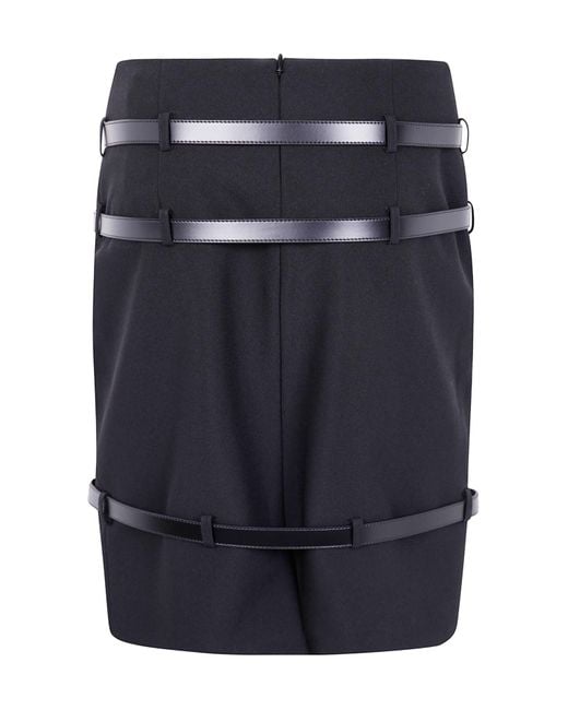 Coperni Blue Logo Plaque Belted Skirt