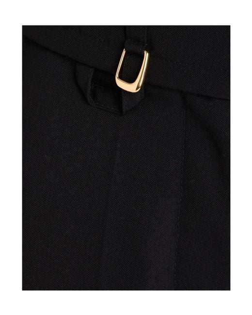 Jacquemus Black Solid Color Casual Trousers