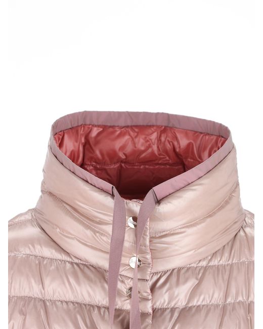 Herno Red High Collar Down Jacket