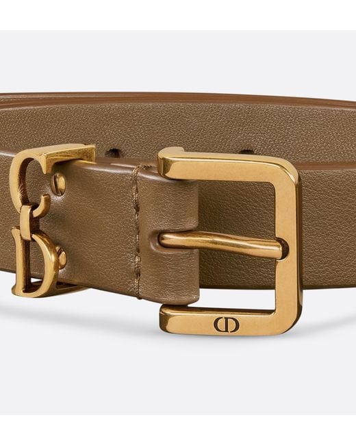 Dior White Saddle Loop Belt
