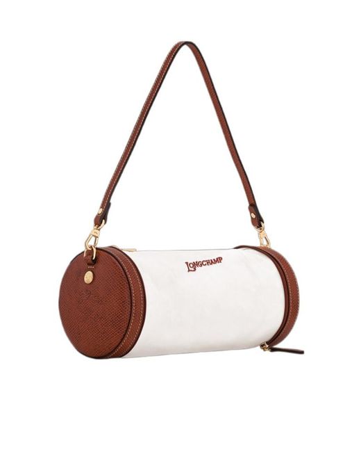 Longchamp White Epure Mini Round Shoulder Bag