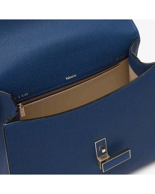 Valextra Blue Iside Medium Tote Bag