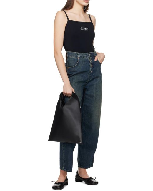 MM6 by Maison Margiela Black Strapped Stretched Boysuit