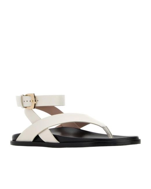 Stuart Weitzman White Flip-Flops