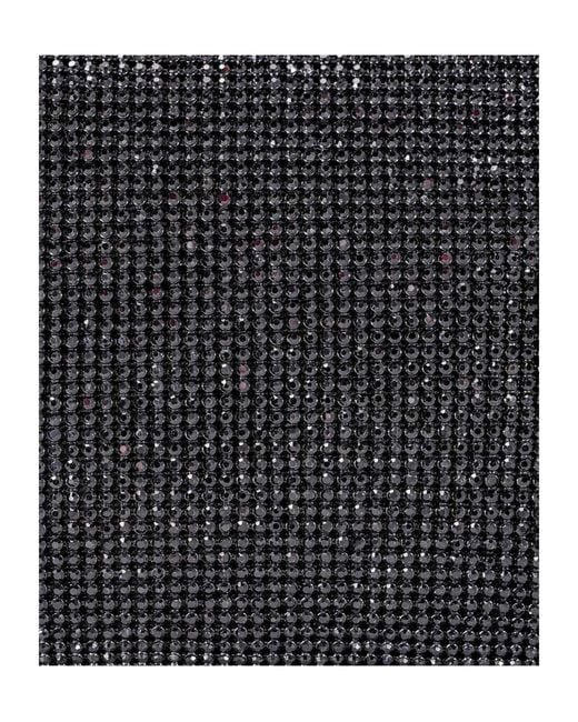 Benedetta Bruzziches Black Crystal-Embellished Mesh Clutch Bag