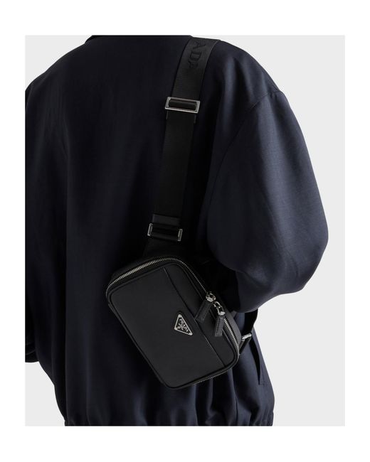 Prada Black Saffiano Leather Shoulder Bag for men