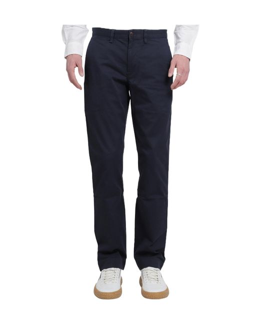 Polo Ralph Lauren Blue Logo Patch Straight-Leg Trousers for men