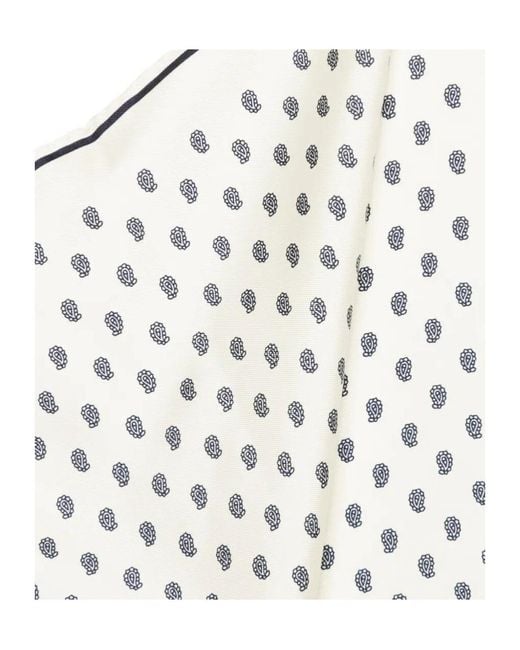 Tom Ford White Polka Dot Square Scarf for men