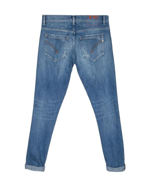 Dondup Blue Belt-Loop Jeans for men