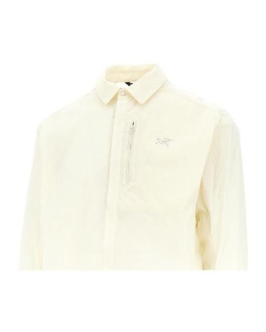 Arc'teryx White Ossa Logo-Print Overshirt for men