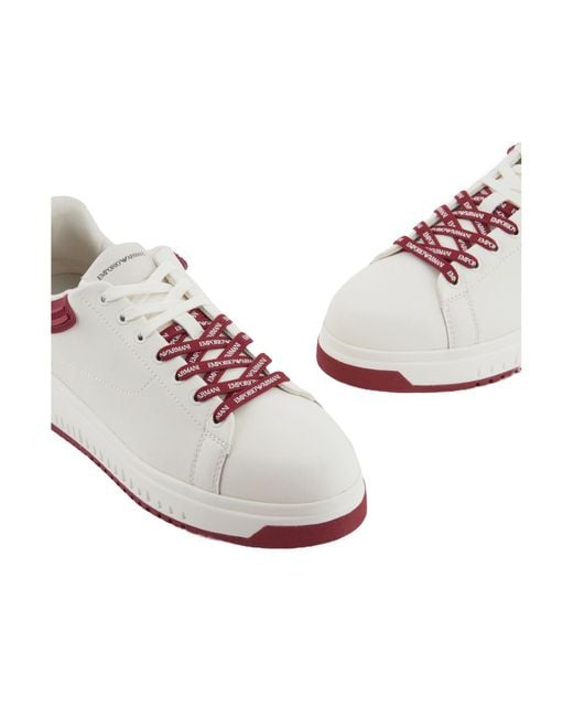 Emporio Armani Multicolor Logo-Patch Lace-Up Sneakers for men