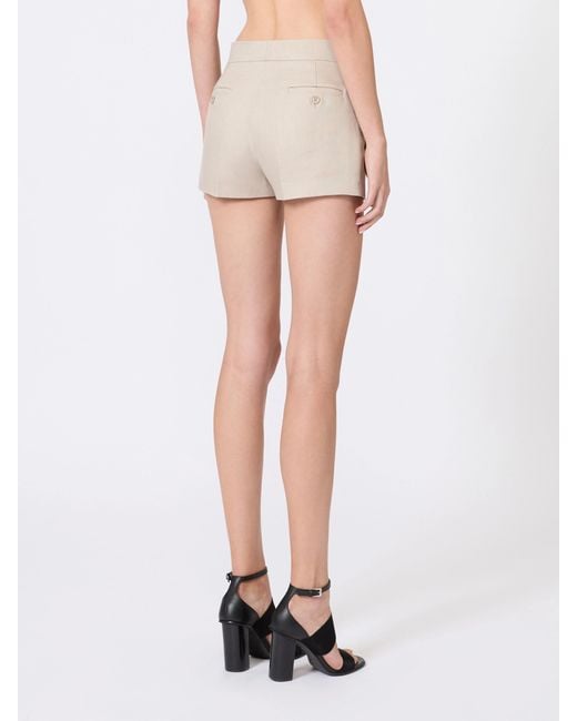 Max Mara Natural Mxslanda Tailored Pleat Shorts