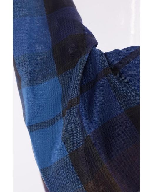Vivienne Westwood Blue Sunday Draped Check Top