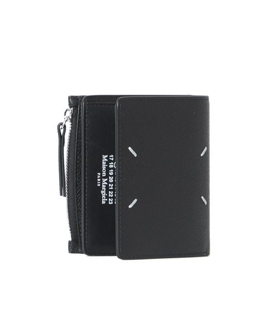 Maison Margiela Black Four Stitches Wallet for men