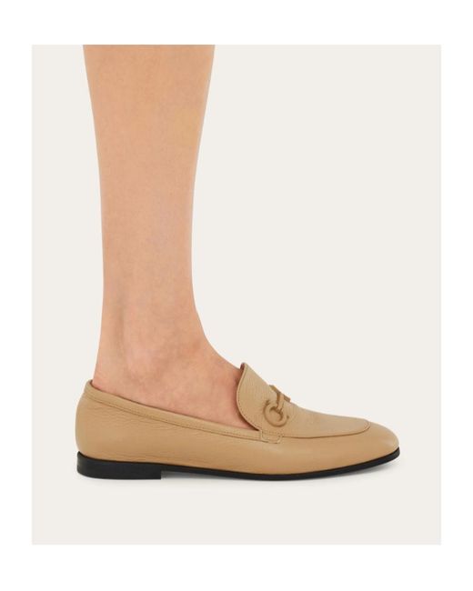 Ferragamo Brown Gancini Loafer