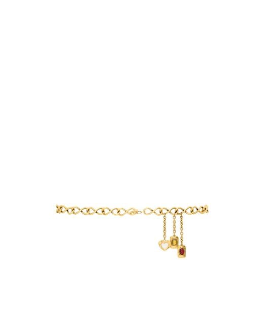 Saint Laurent Metallic Charm Chain Belt