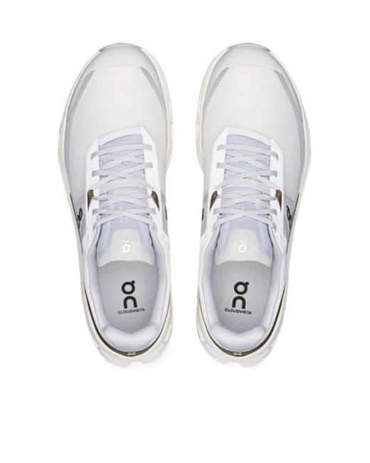 On Shoes White Cloudvista 2 Lace-Up Sneakers for men