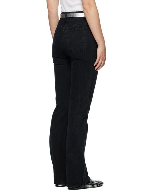 Khaite Black Slight Flared Jeans