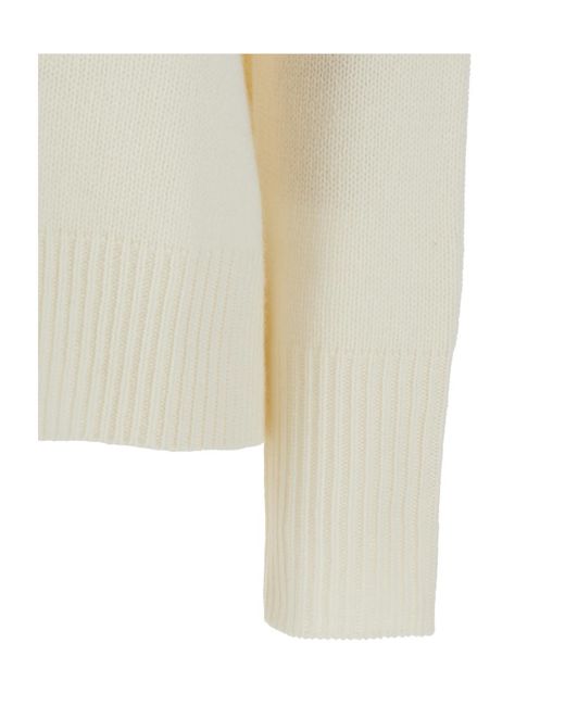 Lisa Yang White Mila Crewneck Knitwear