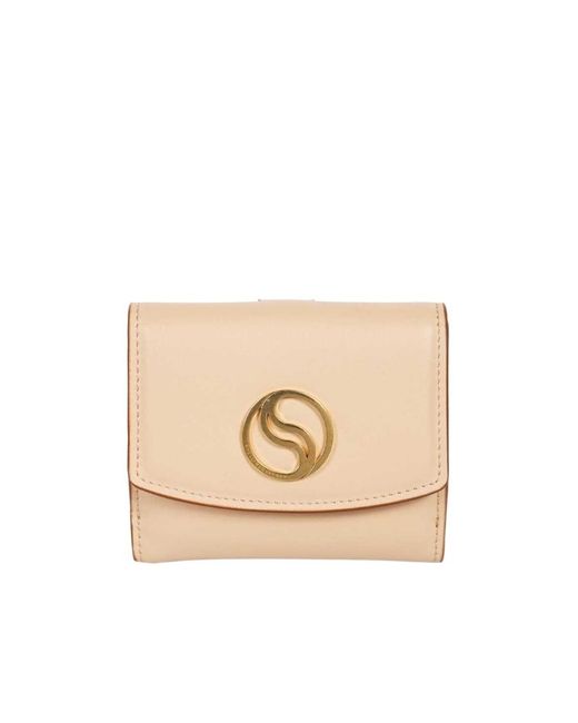 Stella McCartney Natural S-Wave Small Flap Wallet