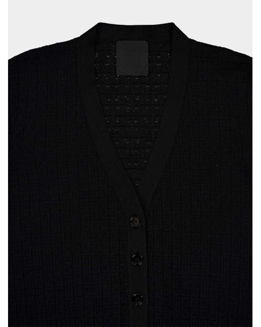 Givenchy Black 4G Jacquard Knitted Cardigan