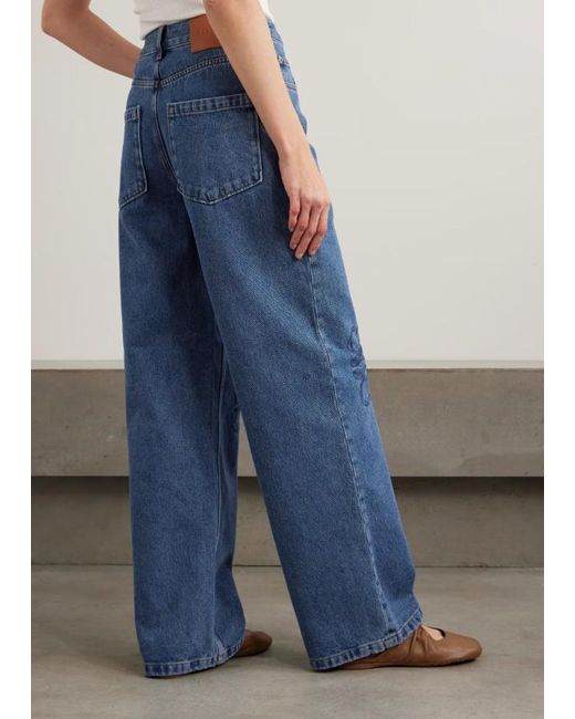 Loewe Blue Anagram Baggy Jeans