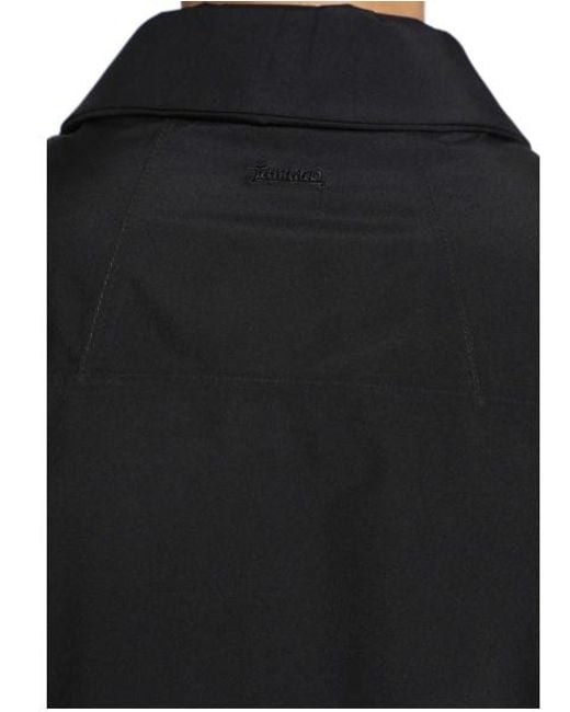 Herno Black Pocket-Detailed High-Neck Jacket for men