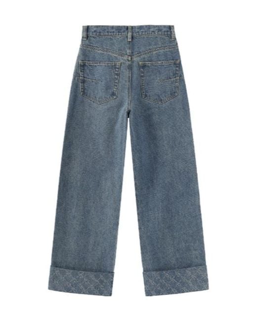 Marissa Chiara Blue Diamond-Studded Jeans