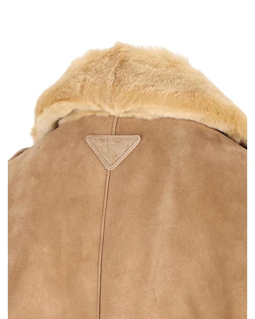 Prada Natural Logo Detailed Long-Sleeved Jacket