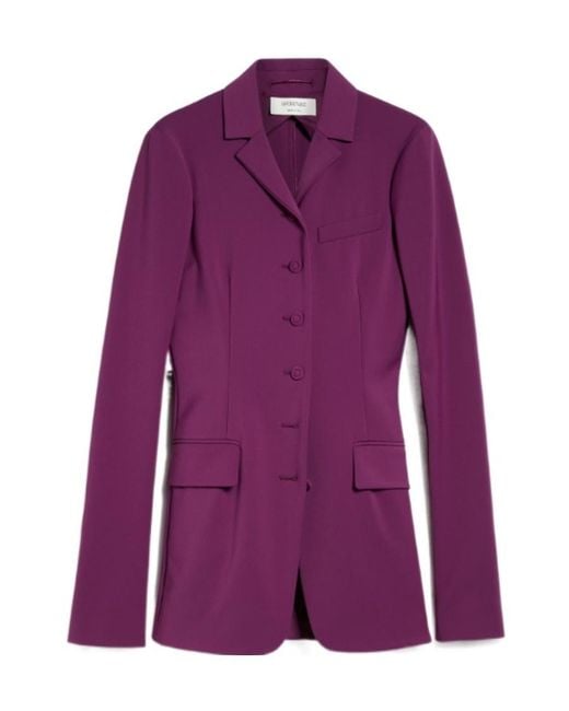 Sportmax Purple Single-Breasted Jacket