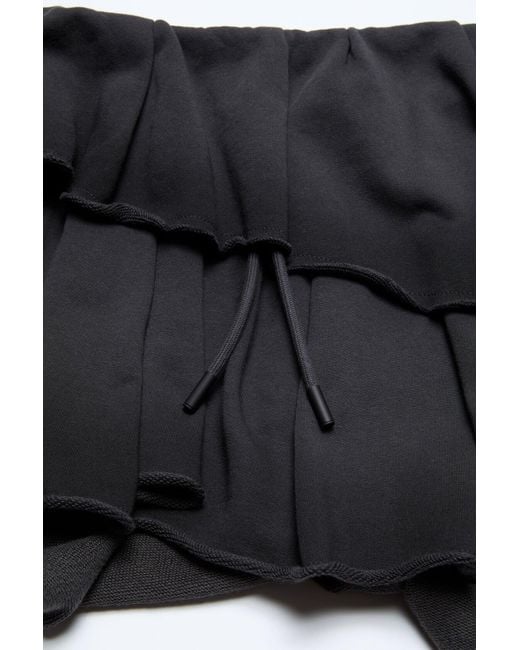 Acne Black Fleece Mini Skirt