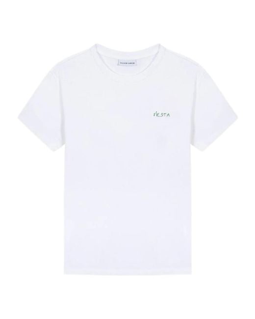Maison Labiche White Popincourt Embroidered T-Shirt for men