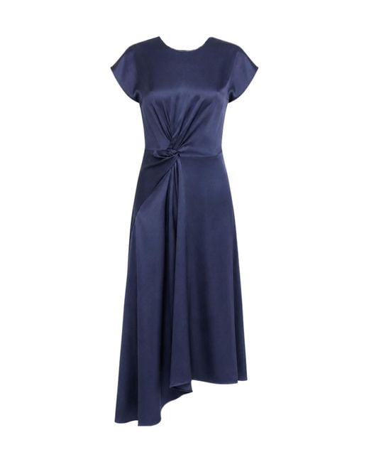 Victoria Beckham Blue Short Sleeve Dress