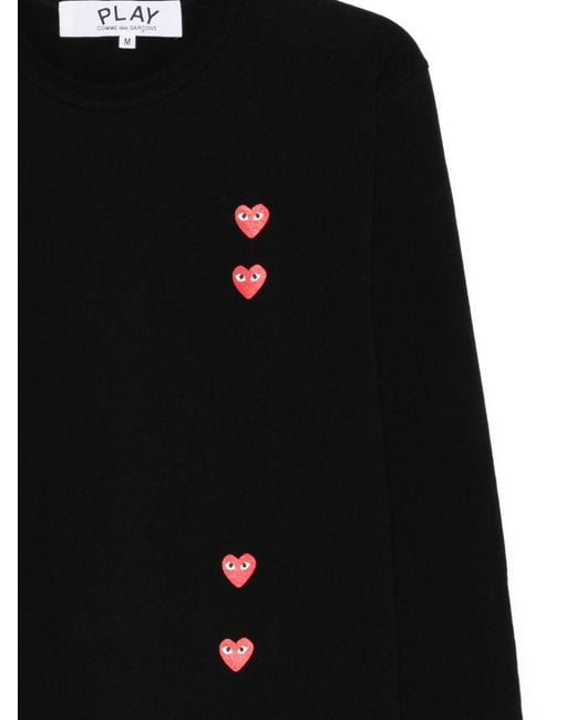 COMME DES GARÇONS PLAY Black Long-Sleeved T-Shirt