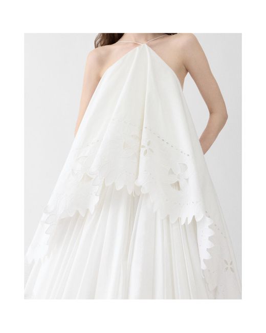 Jacquemus White Layered Embroidered Dress
