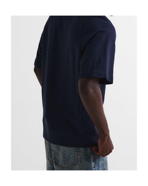 C P Company Blue Logo Crew Neck T-Shirt for men