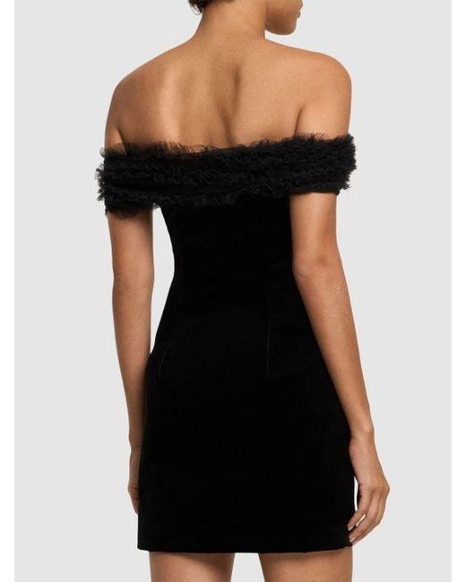 Alessandra Rich Black Strapless Mini Dress