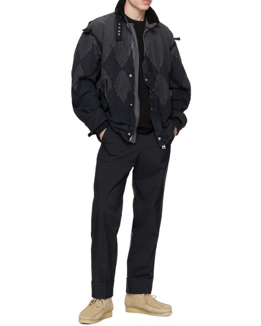 Sacai Blue Logo Casual Pants for men