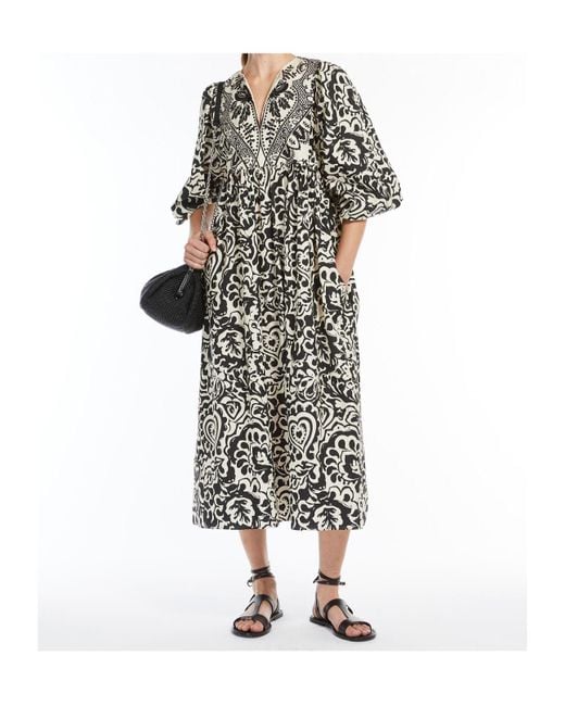 Weekend by Maxmara White Anzio All-Over Patterned Dress