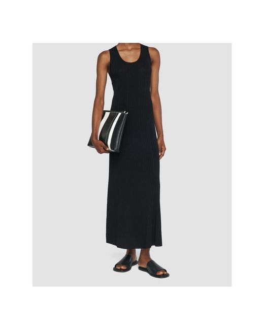 Joseph Black Ribbed Sleeveless Dress