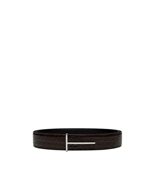 Tom Ford White Double-Sided T-Strap Belt for men