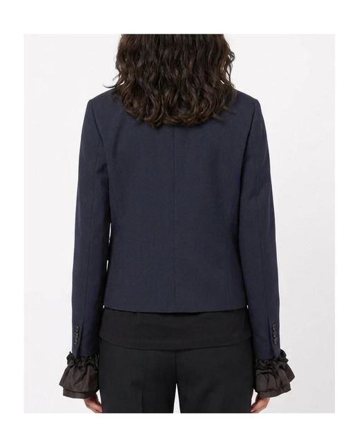 Comme des Garçons Blue Single-Breasted Jacket