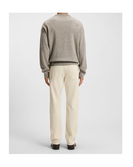 Boss Gray Speckled Wool Sweater for men