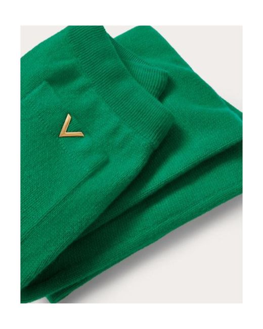 Valentino Green Drawstring Slim Cut Pants